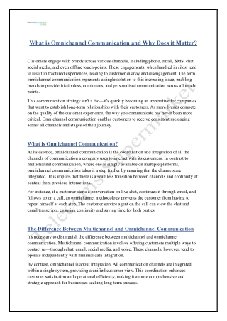 What is Omnichannel Communication and Why Does it Matter