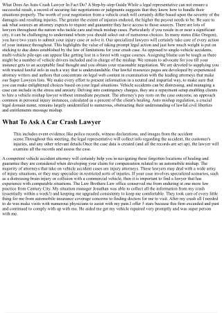 How A Car Crash Lawyer Can Aid Your Personal Injury Case