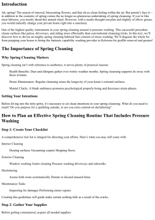 How to Plan an Effective Spring Cleaning Routine That Includes Pressure Washing