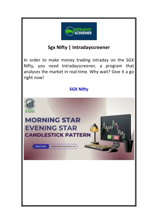 Sgx Nifty  Intradayscreener