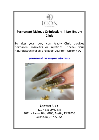 Permanent Makeup Or Injections  Icon Beauty Clinic