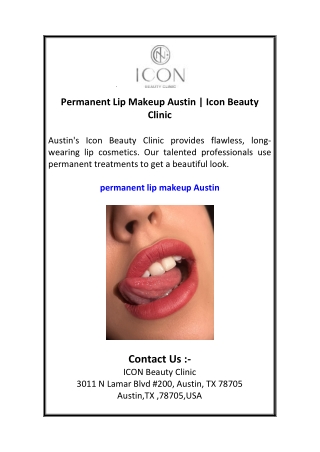 Permanent Lip Makeup Austin  Icon Beauty Clinic