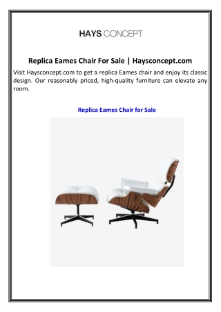 Replica Eames Chair for Sale