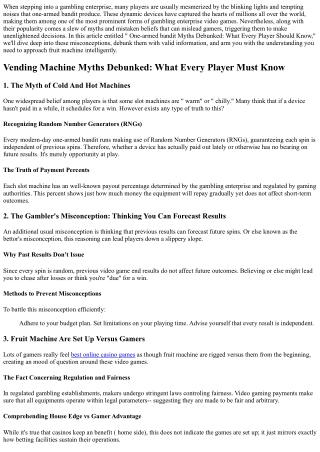 Fruit Machine Myths Debunked: What Every Player  Must  Understand