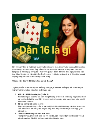 Dằn 16 Là Gì_ Cách Chơi Xì Dách Thông Minh Cùng W88 VT