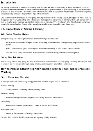 How to Plan an Effective Spring Cleaning Routine That Includes Pressure Washing