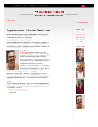 Mangesh Annachhatre – An Exemplary Financial Leader