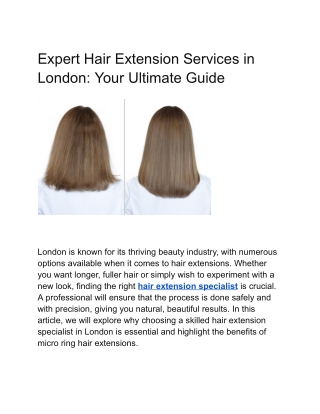 Expert Hair Extension Services in London_ Your Ultimate Guide
