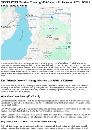 Eco-Friendly Power Washing Solutions Available in Kelowna