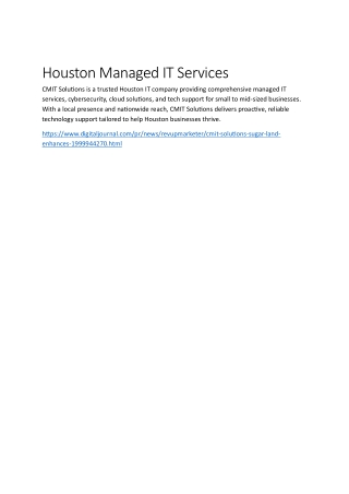 Houston Managed IT Services