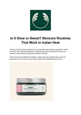 Vitamin E Moisturiser for My Hydrated Skin - The Body Shop India