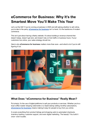 eCommerce for Business - Why It’s the Smartest Move You’ll Make This Year