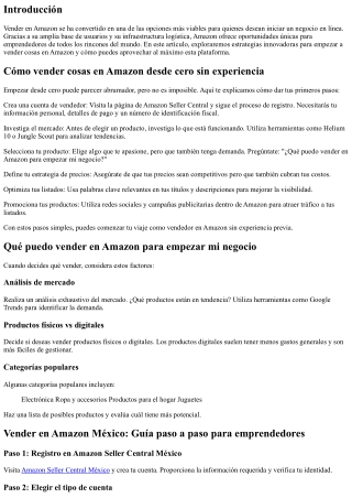 Estrategias innovadoras para empezar a vender cosas en Amazon