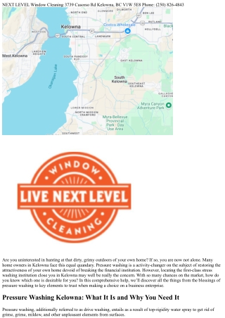 Finding the Best Pressure Washing Company Near You in Kelowna