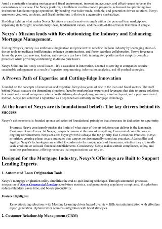 Meet Nexys:    Innovating the Mortgage Industry with    AI-Driven Innovation and
