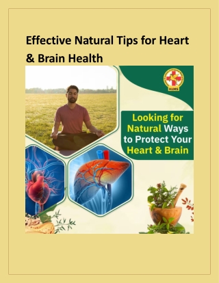 Effective Natural Tips for Heart & Brain Health