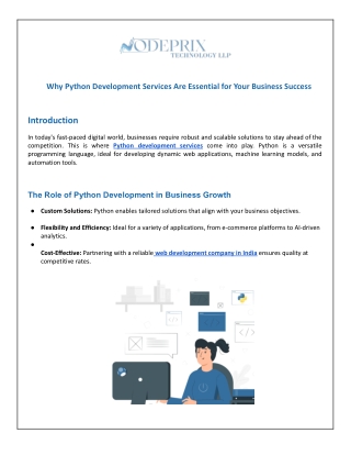 Why Python Development Services Are Essential for Your Business Success