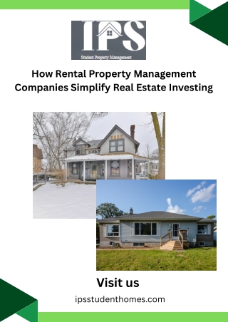 How Rental Property Management Companies Simplify Real Estate Investing
