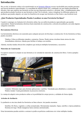 Qué Productos Especializados Puedes Encontrar en una Ferretería On line