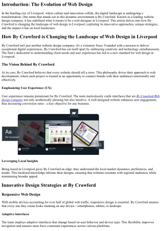 How By Crawford is Changing the Landscape of Web Design in Liverpool