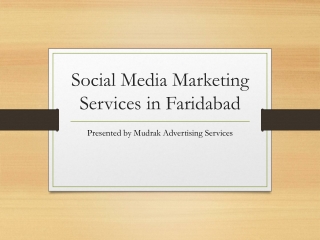 Social Media Marketing Services in Faridabad