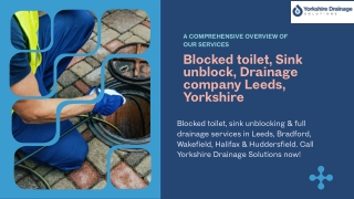Blocked toilet, Sink unblock, Drainage company Leeds, Yorkshire.