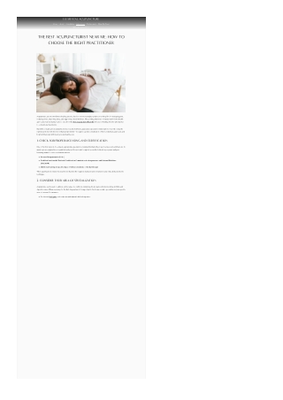 Best Acupuncturist Near Me