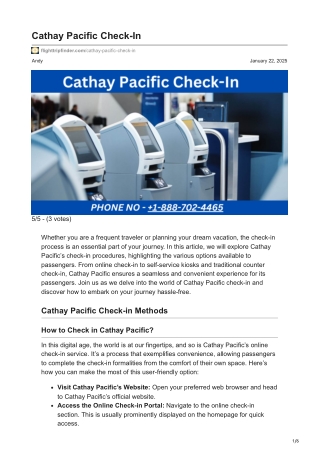 Cathay Pacific Check In