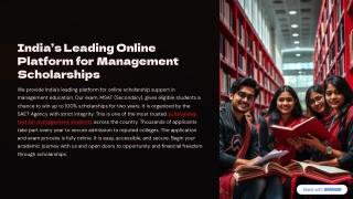 India’s Leading Online Platform for Management Scholarships