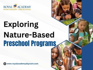 Exploring Nature-Based Preschool Programs
