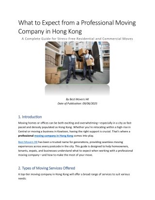 What to Expect from a Professional Moving Company in Hong Kong (1)