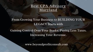Best CPA Advisory Maryland