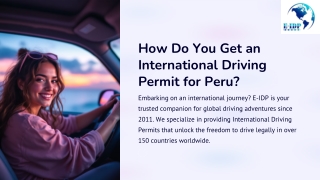 How Do You Get an International Driving Permit for Peru