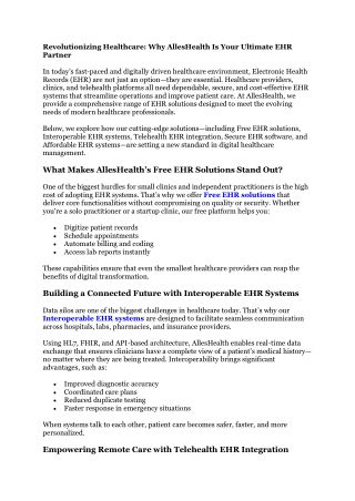 Telehealth EHR integration