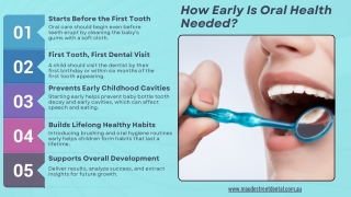 How Early Is Oral Health Needed?