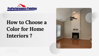 How to Choose a Color for Home Interiors ?