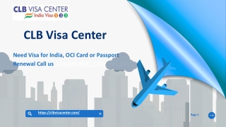 Indian visa services - CLB Visa Center