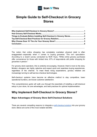 Simple Guide to Self-Checkout in Grocery Stores