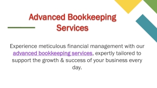 Advanced Bookkeeping Services