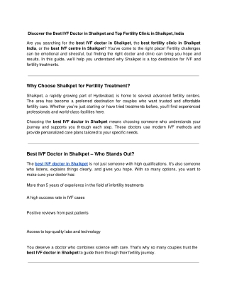 Title_ Discover the Best IVF Doctor in Shaikpet and Top Fertility Clinic in Shaikpet, India (2)