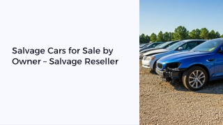 Salvage Cars for Sale by Owner