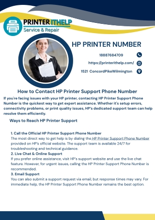 HP Printer Support Phone Number - Printer IT Help