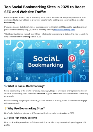 Social Bookmarking Sites