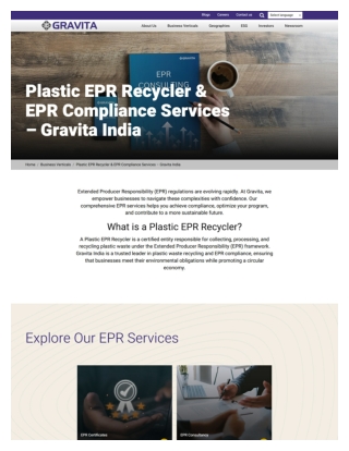 Gravita India – End‑to‑End Extended Producer Responsibility (EPR) Services