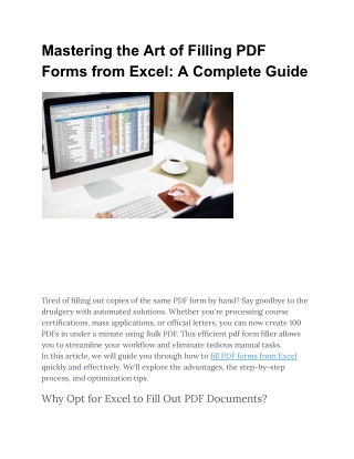 Mastering the Art of Filling PDF Forms from Excel_ A Complete Guide