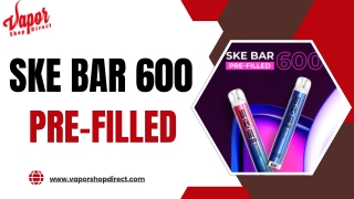 SKE Bar 600 Pre-filled – Smart, Safe, and Ready to Use