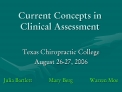 current concepts in clinical assessment