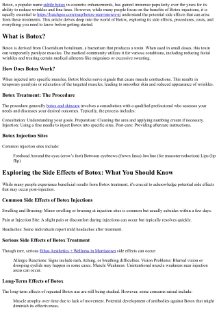 Exploring the Side Effects of Botox: What You Should Know