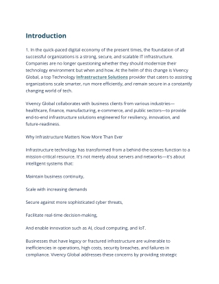 vivency technology pdfVivency Global Technology – Future-Ready Infrastructure So