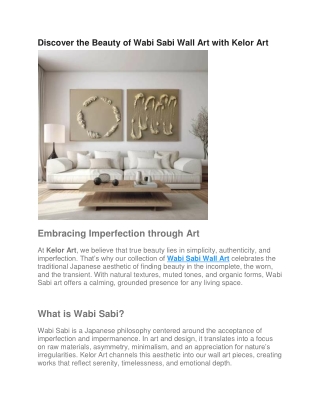 Embrace Imperfection with Wabi Sabi Wall Art